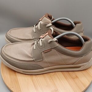 Rockport Shoes Mens 13‎ Tan Canvas Lightweight Casual Comfort H80007 Flaw